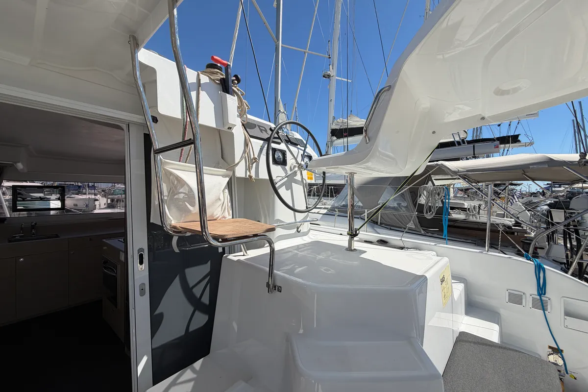 DSCHUBBA, a Lagoon 38 - 3 + 2 cab. catamaran at Athens, Greece