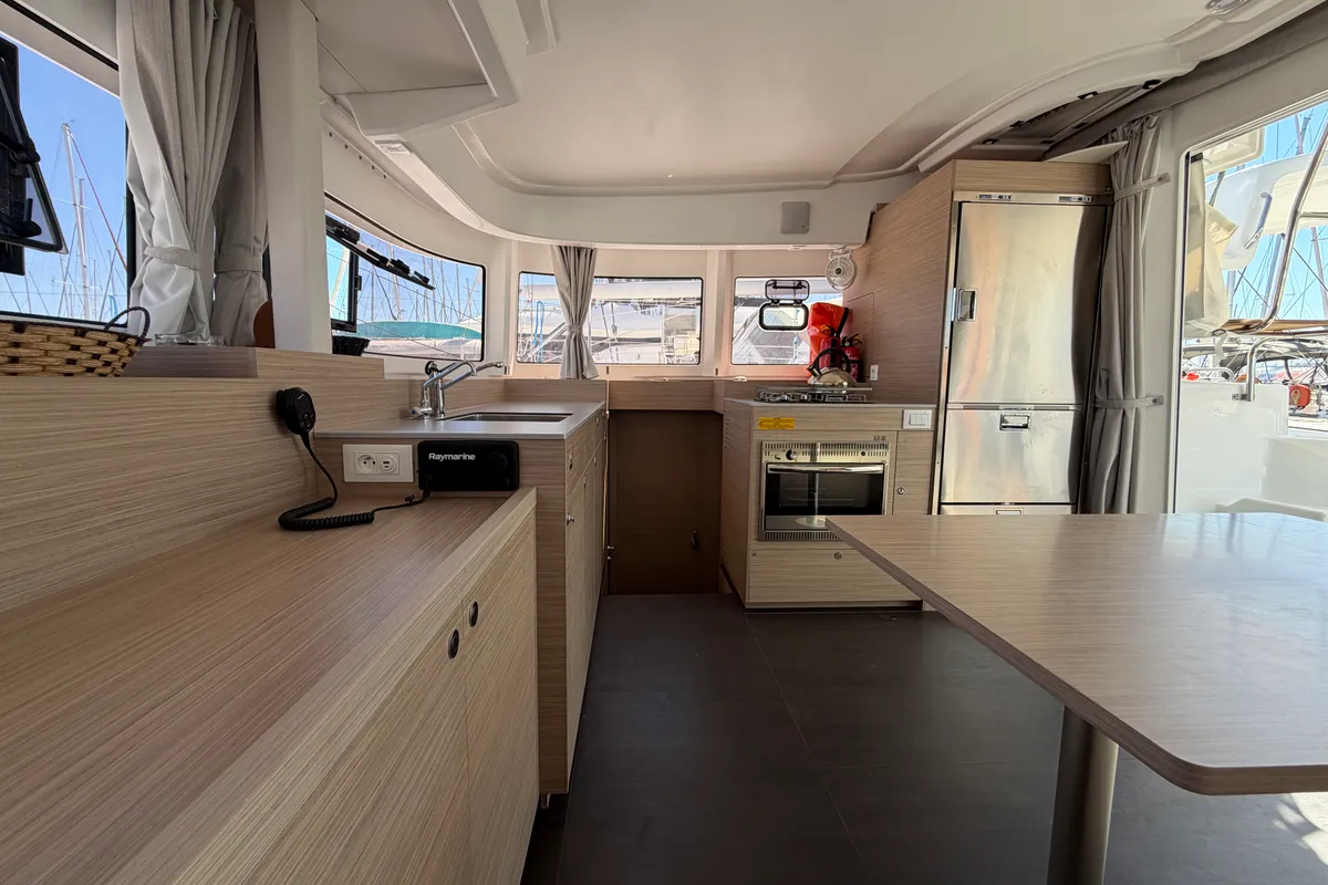 DSCHUBBA, a Lagoon 38 - 3 + 2 cab. catamaran at Athens, Greece