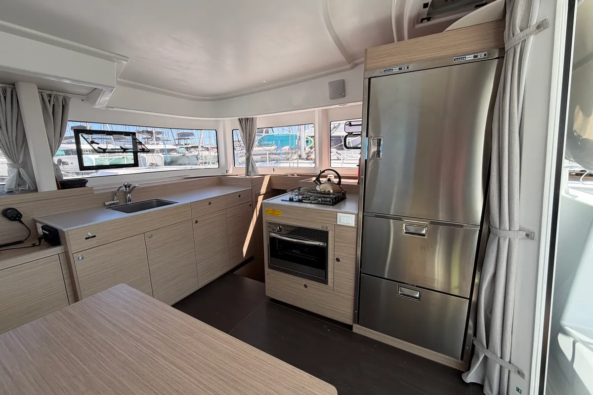 DSCHUBBA, a Lagoon 38 - 3 + 2 cab. catamaran at Athens, Greece