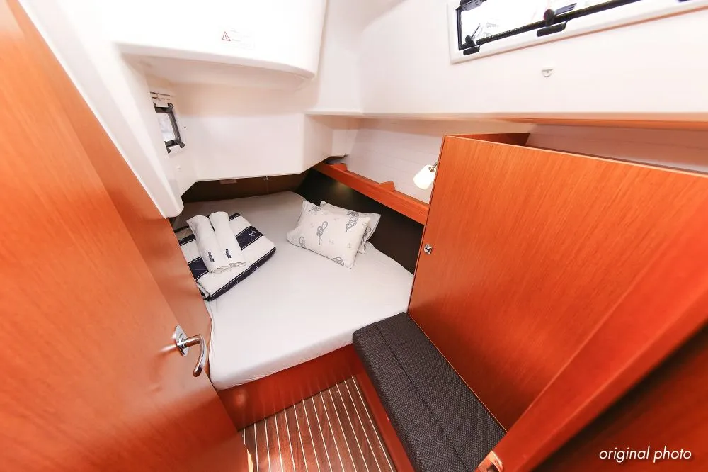 Cabin on Hang Loose, a Bavaria Cruiser 37 sailboat at Grad Trogir, Croatia