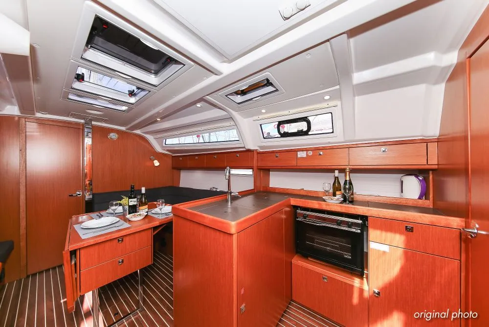 Galley of Hang Loose, a Bavaria Cruiser 37 sailboat at Grad Trogir, Croatia