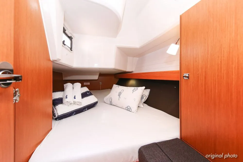 Cabin on Hang Loose, a Bavaria Cruiser 37 sailboat at Grad Trogir, Croatia