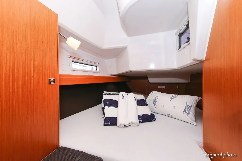 Cabin on Hang Loose, a Bavaria Cruiser 37 sailboat at Grad Trogir, Croatia