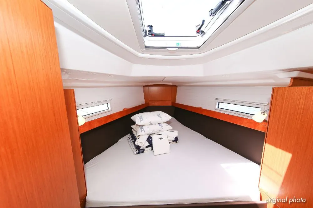 Cabin on Hang Loose, a Bavaria Cruiser 37 sailboat at Grad Trogir, Croatia