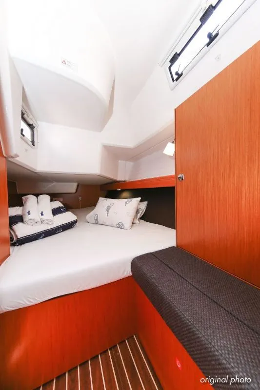 Cabin on Hang Loose, a Bavaria Cruiser 37 sailboat at Grad Trogir, Croatia