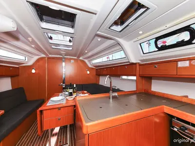 Galley of Hang Loose, a Bavaria Cruiser 37 sailboat at Grad Trogir, Croatia
