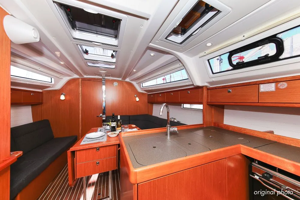 Galley of Hang Loose, a Bavaria Cruiser 37 sailboat at Grad Trogir, Croatia