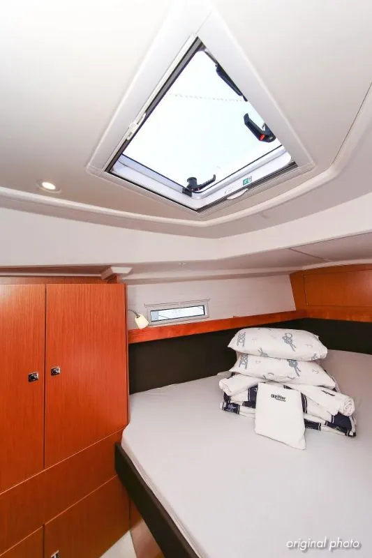Cabin on Hang Loose, a Bavaria Cruiser 37 sailboat at Grad Trogir, Croatia