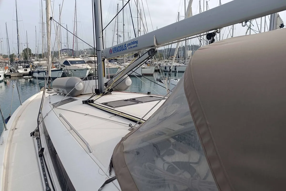 FUNKY ONE, a Jeanneau Sun Odyssey 440 sailboat at Kontokali, Greece