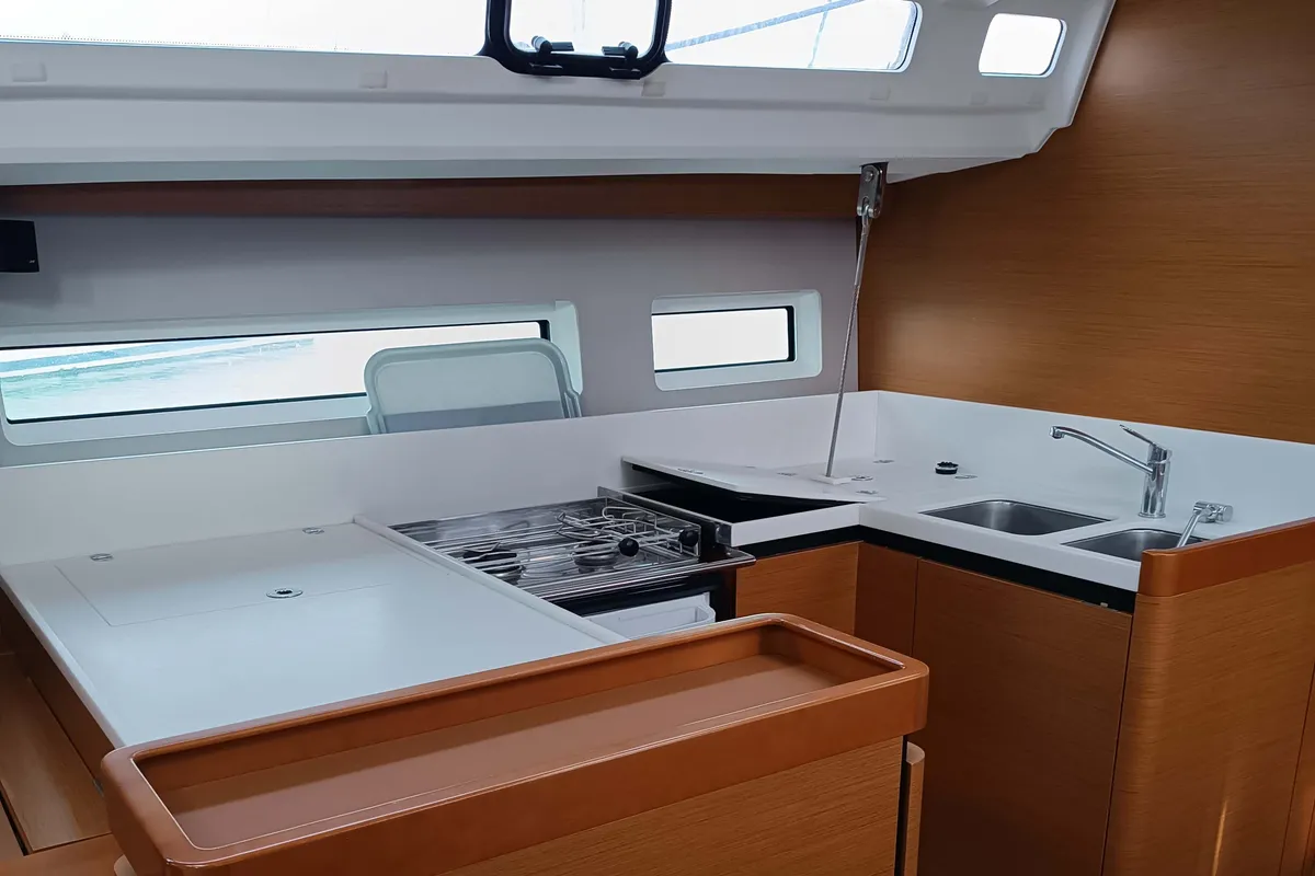FUNKY ONE, a Jeanneau Sun Odyssey 440 sailboat at Kontokali, Greece