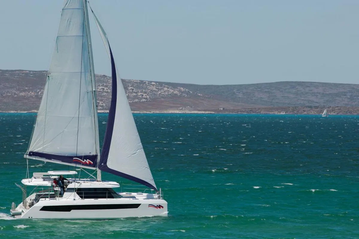 Exterior view of Moorings 4200/3/3 Club, a Leopard 42 catamaran at Road Town, British Virgin Islands