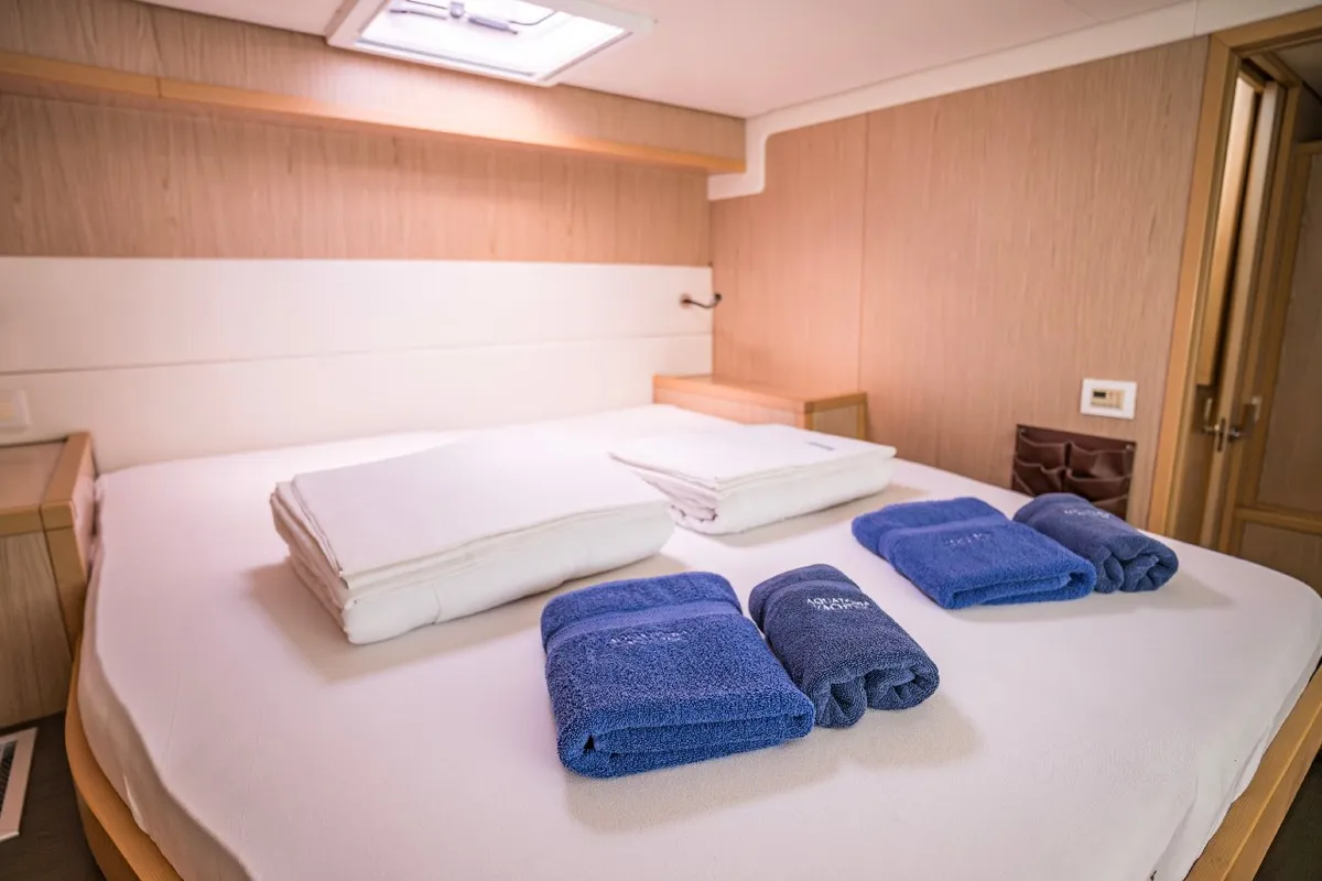 Cabin on Jessy, a Lagoon 52 F catamaran at Pirovac, Croatia