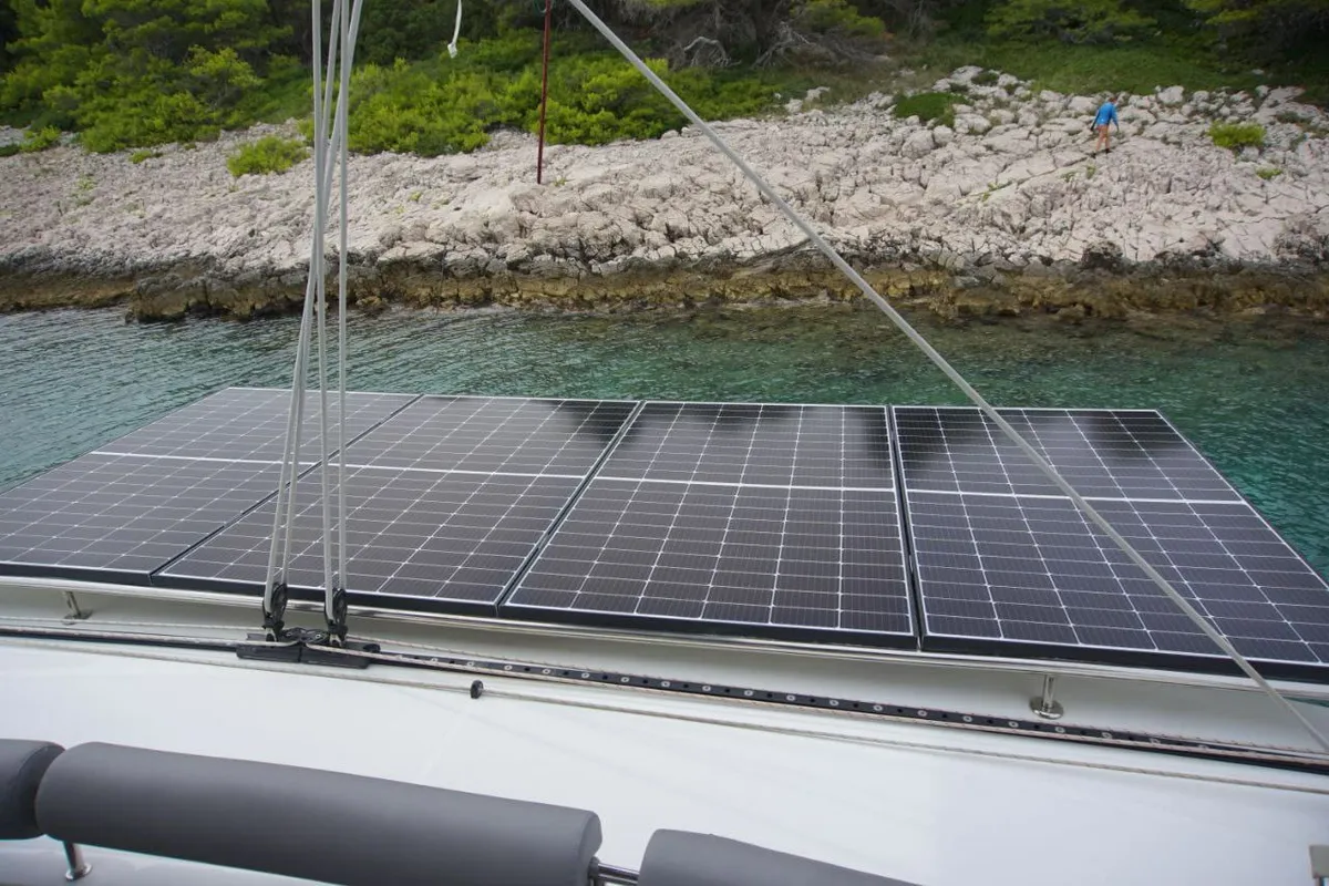 Jessy, a Lagoon 52 F catamaran at Pirovac, Croatia