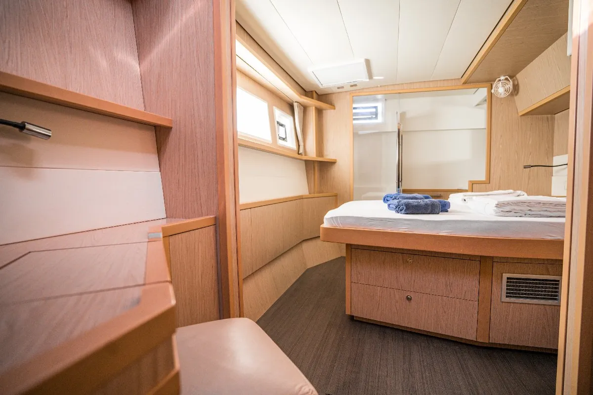 Cabin on Jessy, a Lagoon 52 F catamaran at Pirovac, Croatia