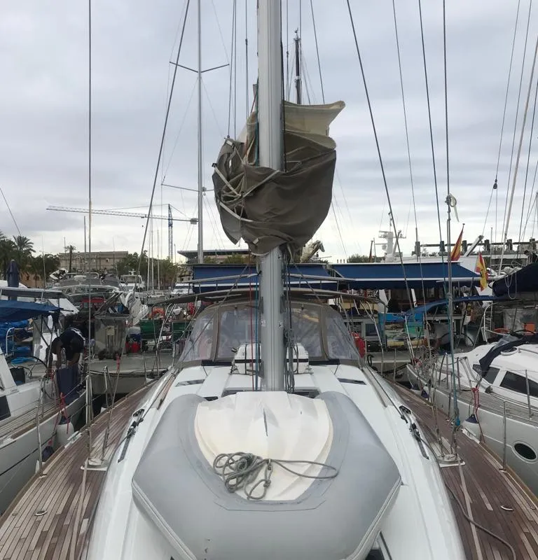 Alboran Jerez (Radazul), a Jeanneau Sun Odyssey 519 sailboat at El Rosario, Spain