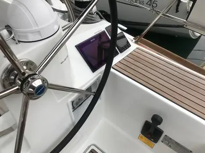 Alboran Jerez (Radazul), a Jeanneau Sun Odyssey 519 sailboat at El Rosario, Spain