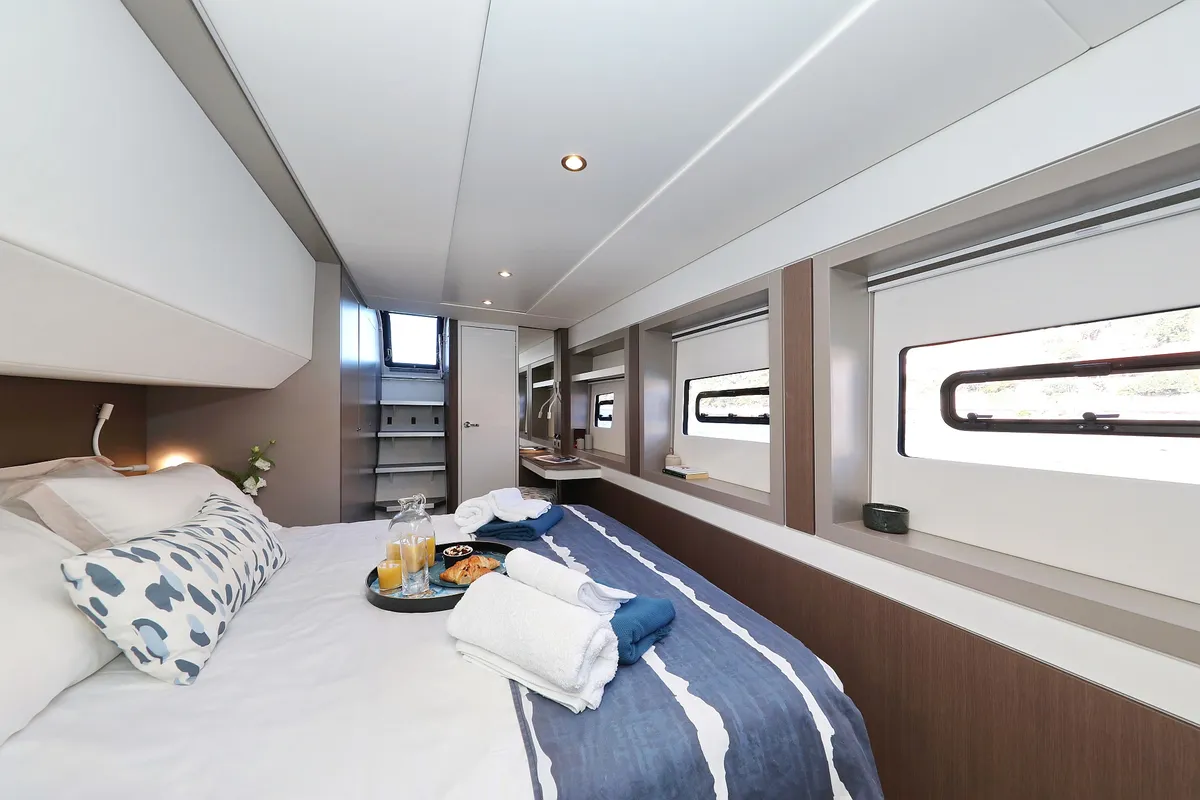 Cabin on EQ Horizon, a Bali 5.4 catamaran at Dubrovnik, Croatia