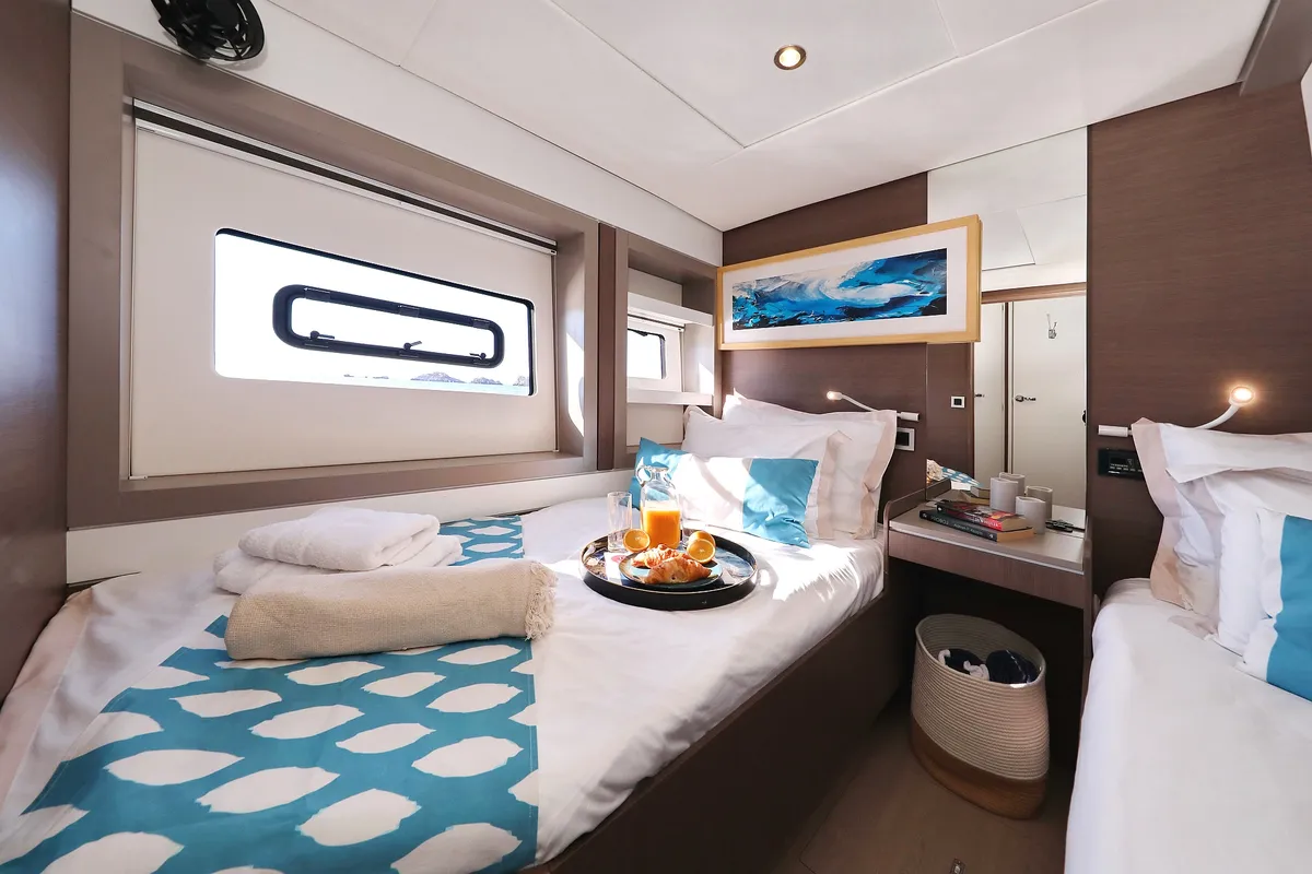 Cabin on EQ Horizon, a Bali 5.4 catamaran at Dubrovnik, Croatia
