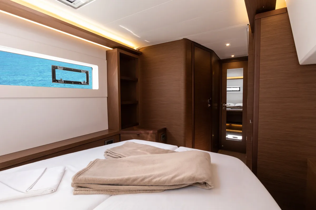 Cabin on Carruba - Comfort Line, a Lagoon 46 catamaran at Tonnarella, Italy