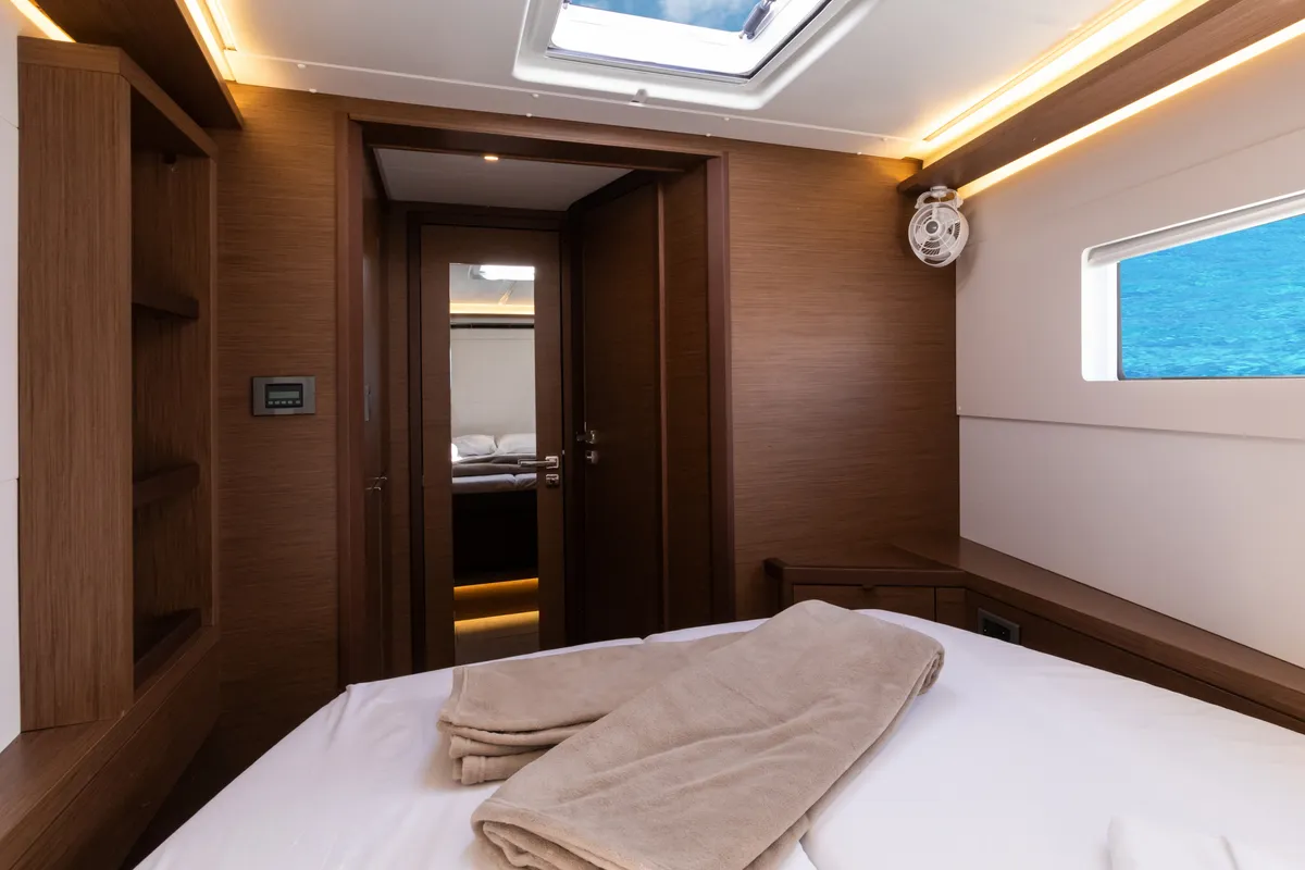 Cabin on Carruba - Comfort Line, a Lagoon 46 catamaran at Tonnarella, Italy