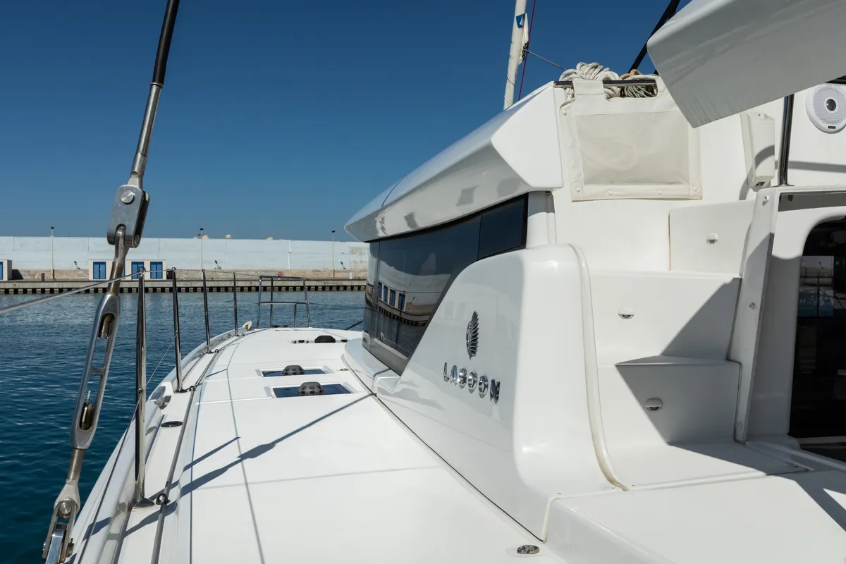 Exterior view of Carruba - Comfort Line, a Lagoon 46 catamaran at Tonnarella, Italy