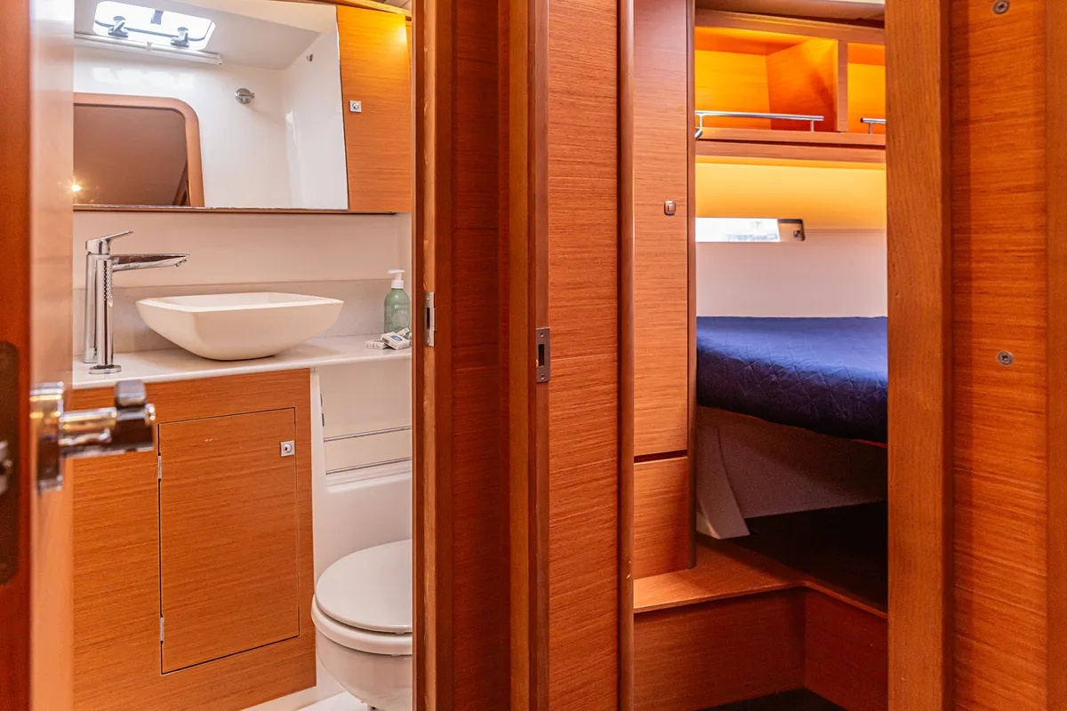 Head on Euphoria Planet, a Dufour 56 Exclusive sailboat at Tonnarella, Italy