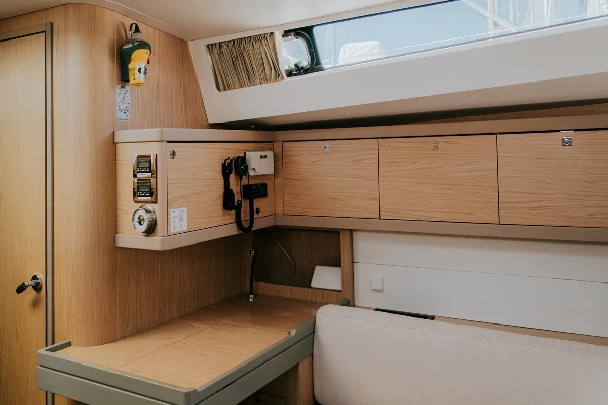 Salon of Gold One, a Beneteau Oceanis 48 sailboat at Split, Croatia