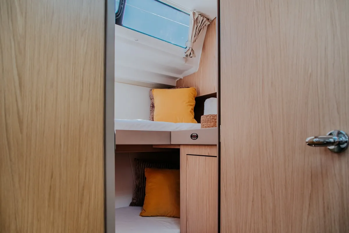 Cabin on Gold One, a Beneteau Oceanis 48 sailboat at Split, Croatia