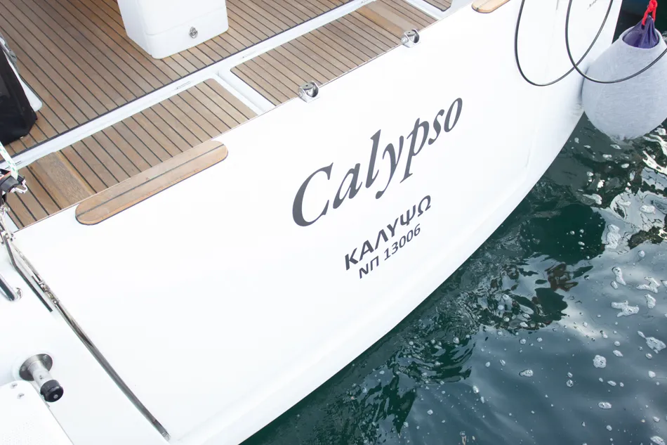 Exterior view of Calypso, a Jeanneau Sun Odyssey 440 sailboat at Volos Municipality, Greece