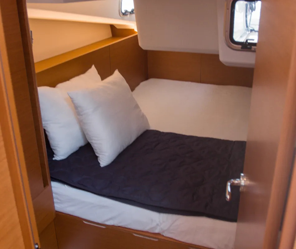 Exterior view of Calypso, a Jeanneau Sun Odyssey 440 sailboat at Volos Municipality, Greece