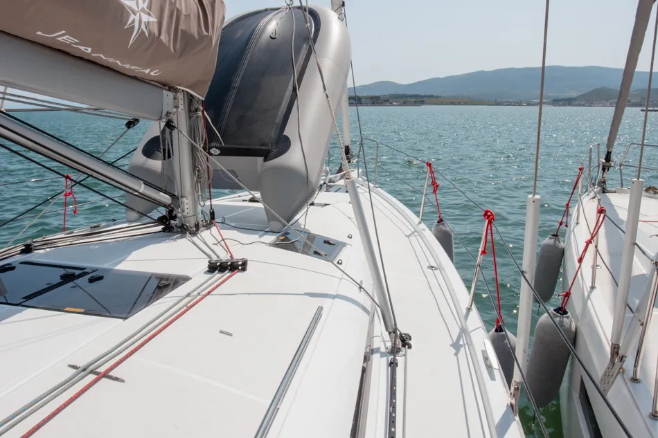 Salon of Calypso, a Jeanneau Sun Odyssey 440 sailboat at Volos Municipality, Greece