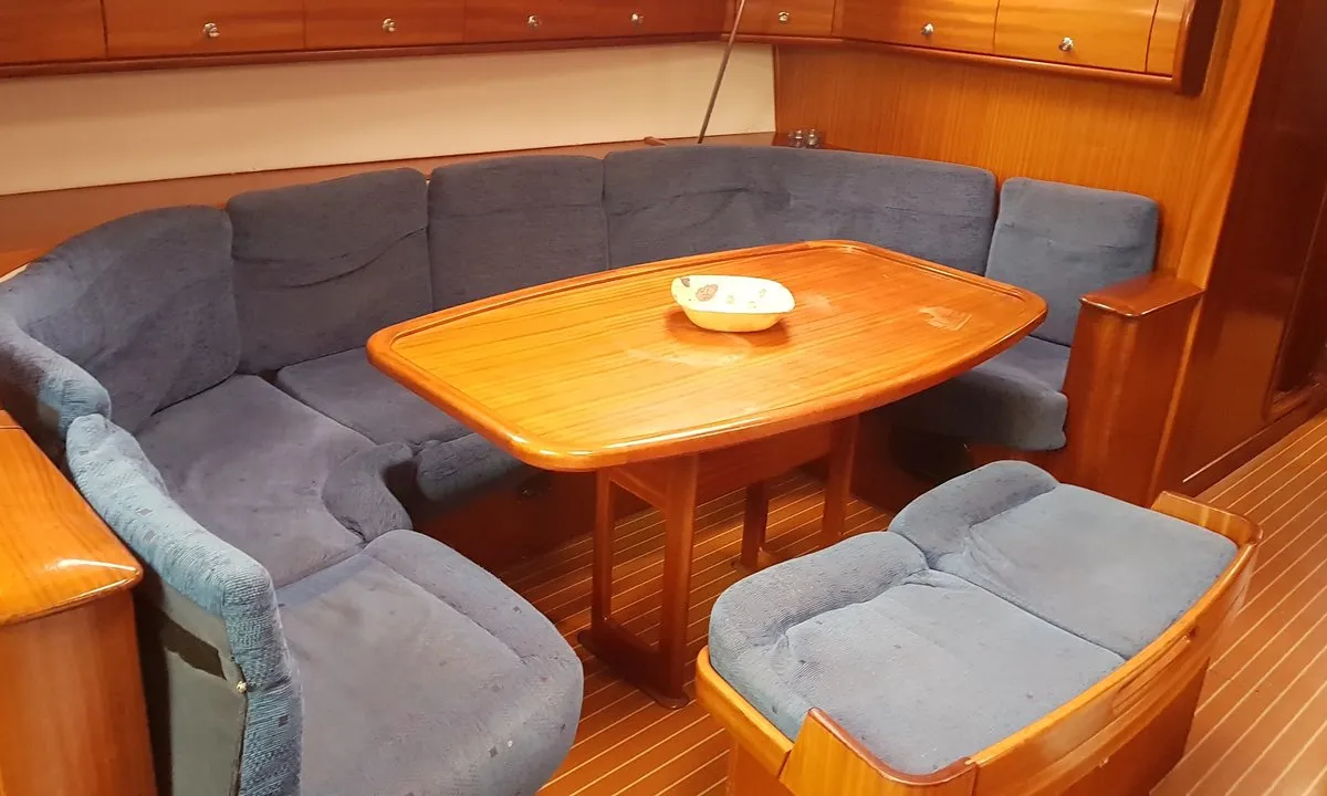 Salon of Srna, a Bavaria 49 sailboat at Zadar, Croatia