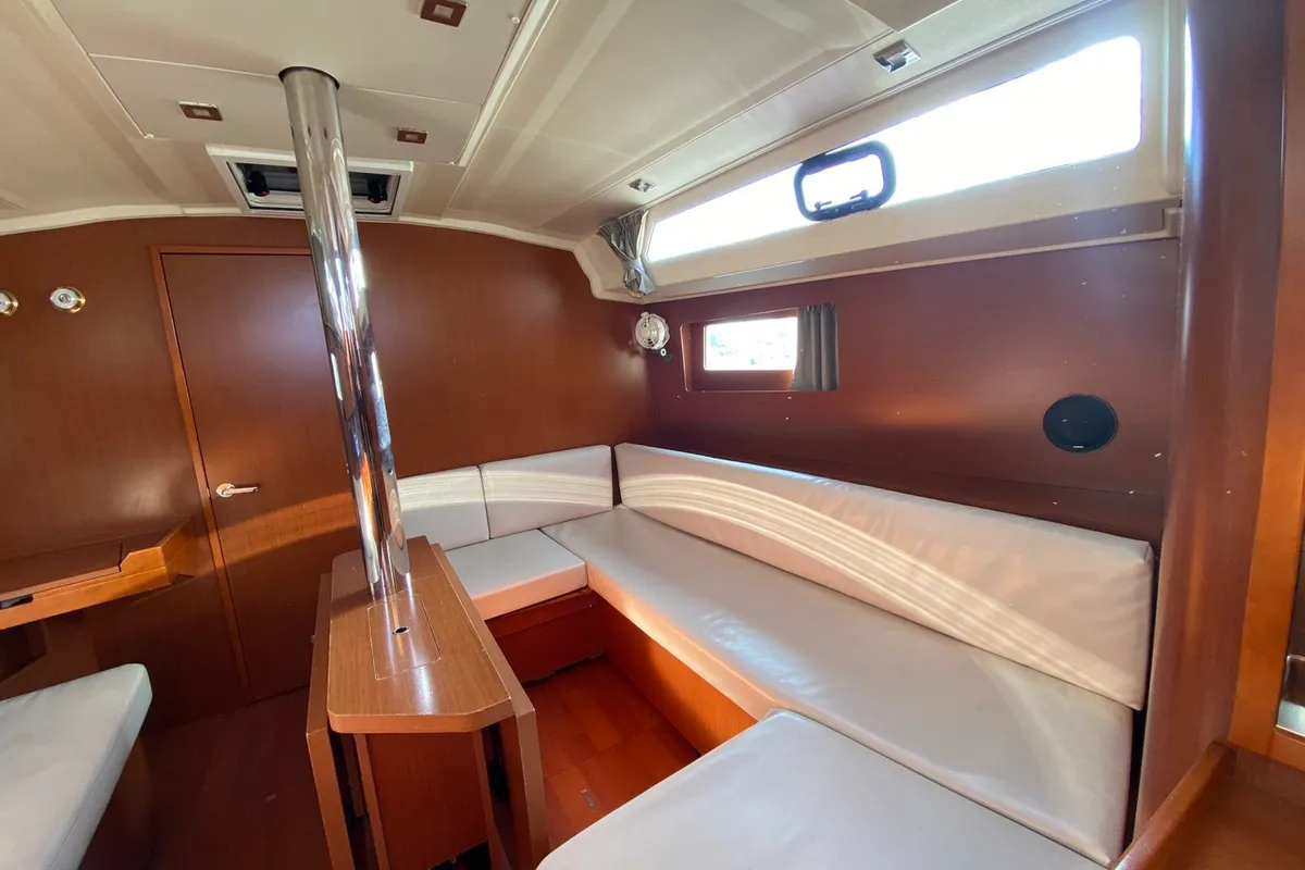 Salon of Dimitris, a Beneteau Oceanis 41.1 sailboat at Municipal Unit of Lefkada, Greece