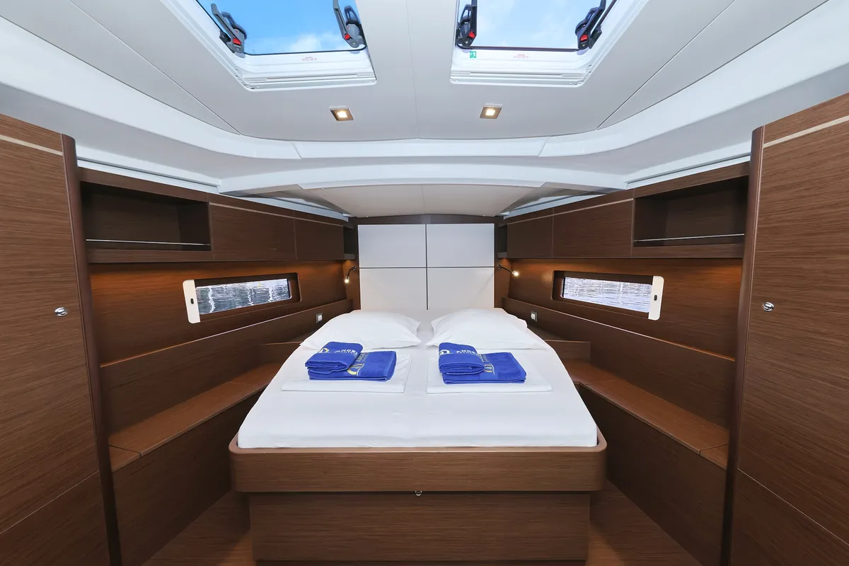 Cabin on Zeppelin, a Beneteau Oceanis 46.1 sailboat at Primošten, Croatia