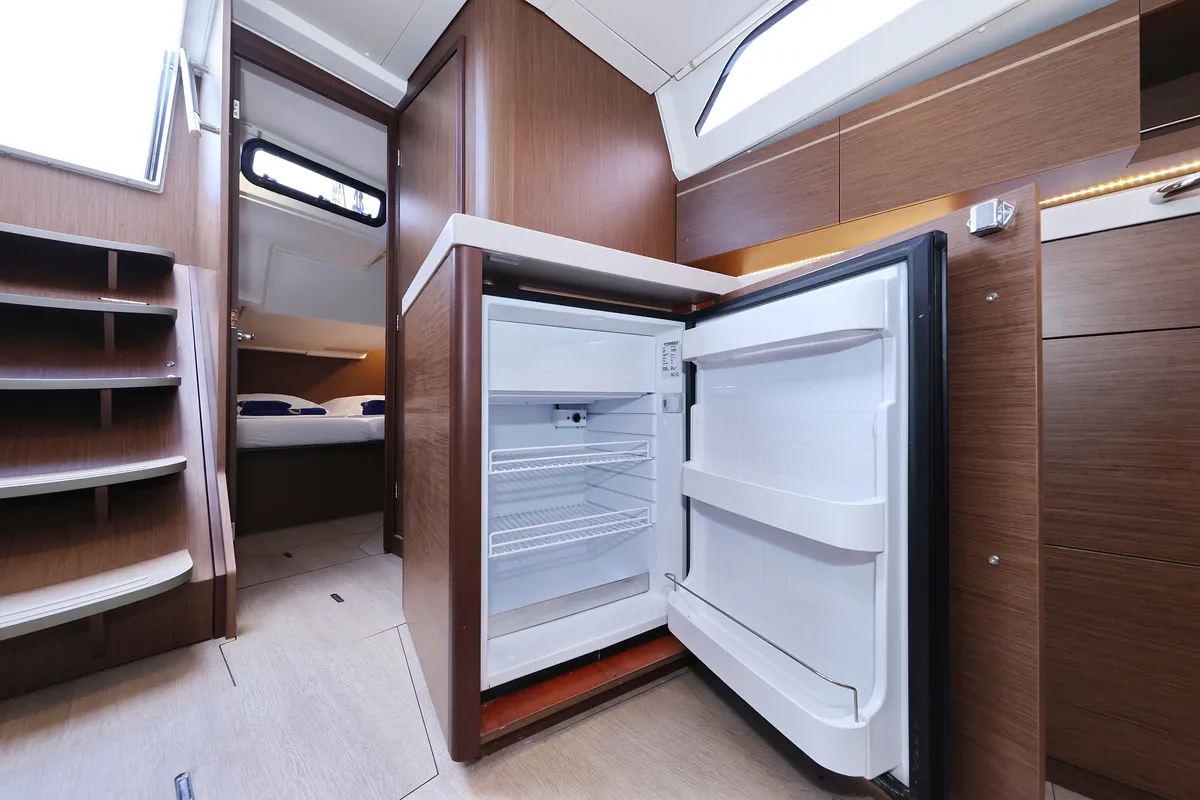 Galley of Zeppelin, a Beneteau Oceanis 46.1 sailboat at Primošten, Croatia