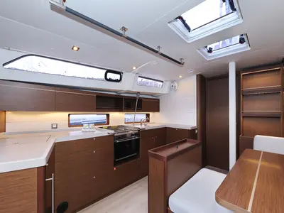 Galley of Zeppelin, a Beneteau Oceanis 46.1 sailboat at Primošten, Croatia