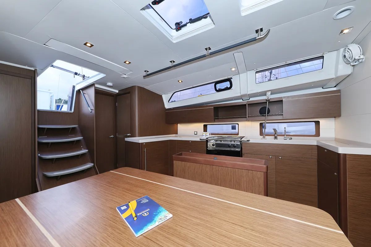 Galley of Zeppelin, a Beneteau Oceanis 46.1 sailboat at Primošten, Croatia