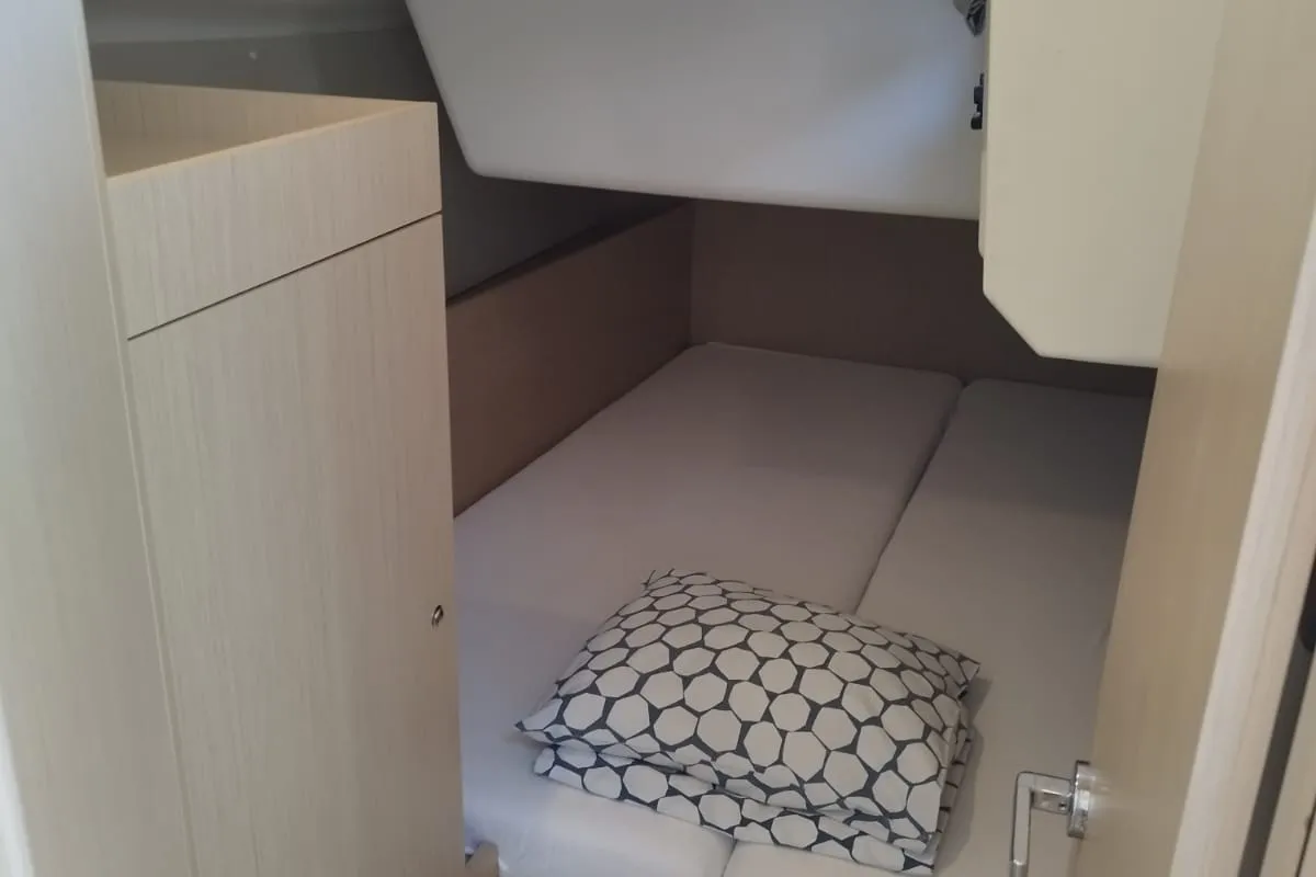 Cabin on Lukas, a Beneteau Oceanis 38.1 sailboat at Općina Rogoznica, Croatia