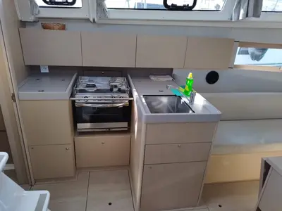 Galley of Lukas, a Beneteau Oceanis 38.1 sailboat at Općina Rogoznica, Croatia