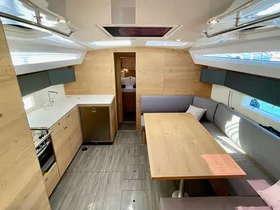 Salon of A'more, a Elan Impression 45 sailboat at Pirovac, Croatia