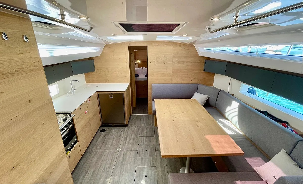 Salon of A'more, a Elan Impression 45 sailboat at Pirovac, Croatia
