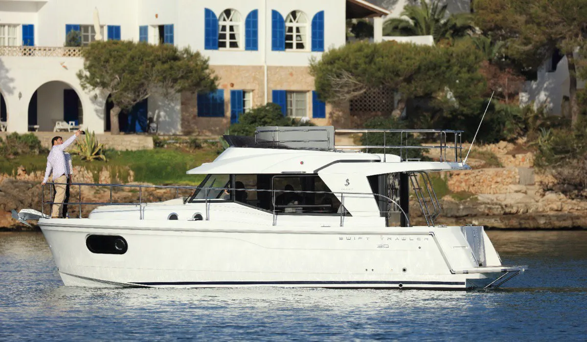 Anna Rosa, a Beneteau Swift Trawler 30 Fly motor yacht at Punat, Croatia