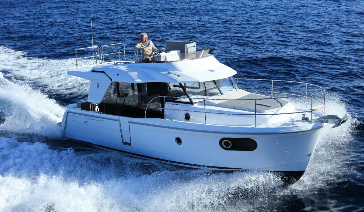 Anna Rosa, a Beneteau Swift Trawler 30 Fly motor yacht at Punat, Croatia