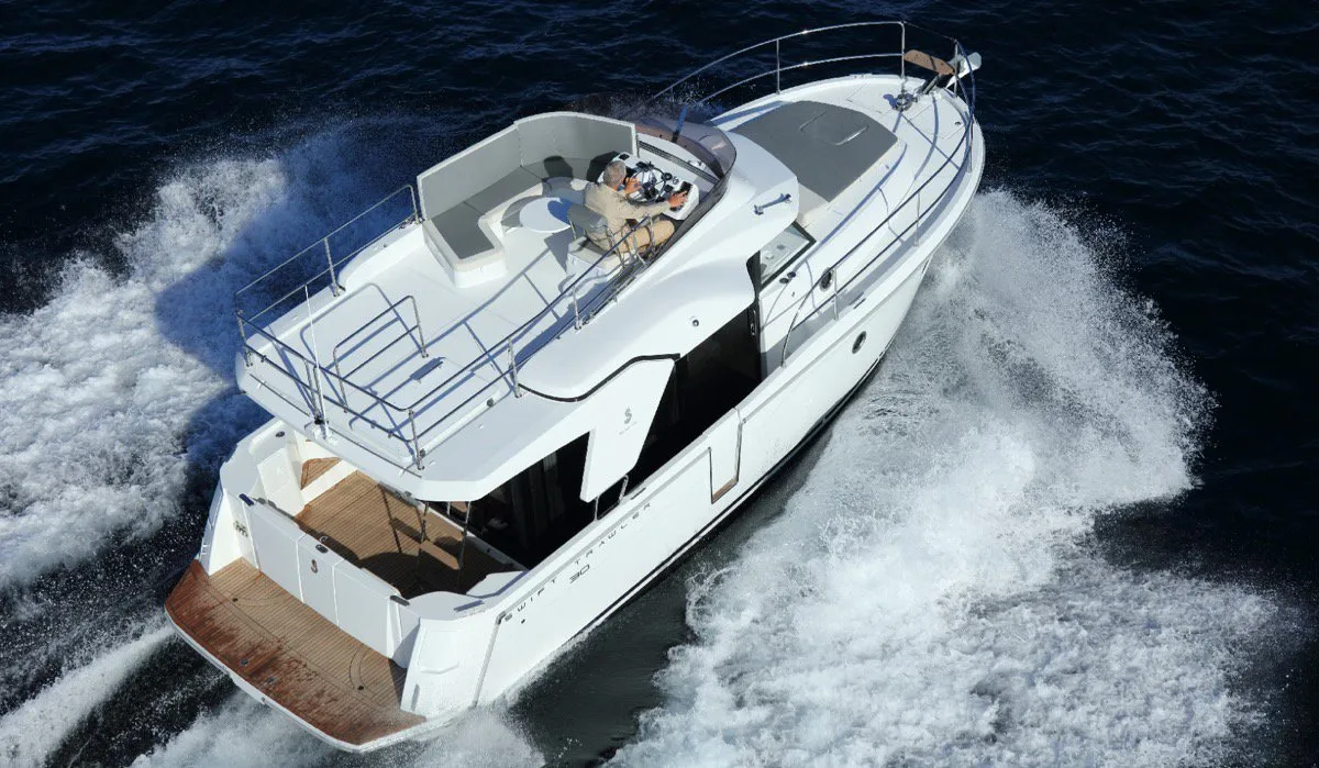 Anna Rosa, a Beneteau Swift Trawler 30 Fly motor yacht at Punat, Croatia