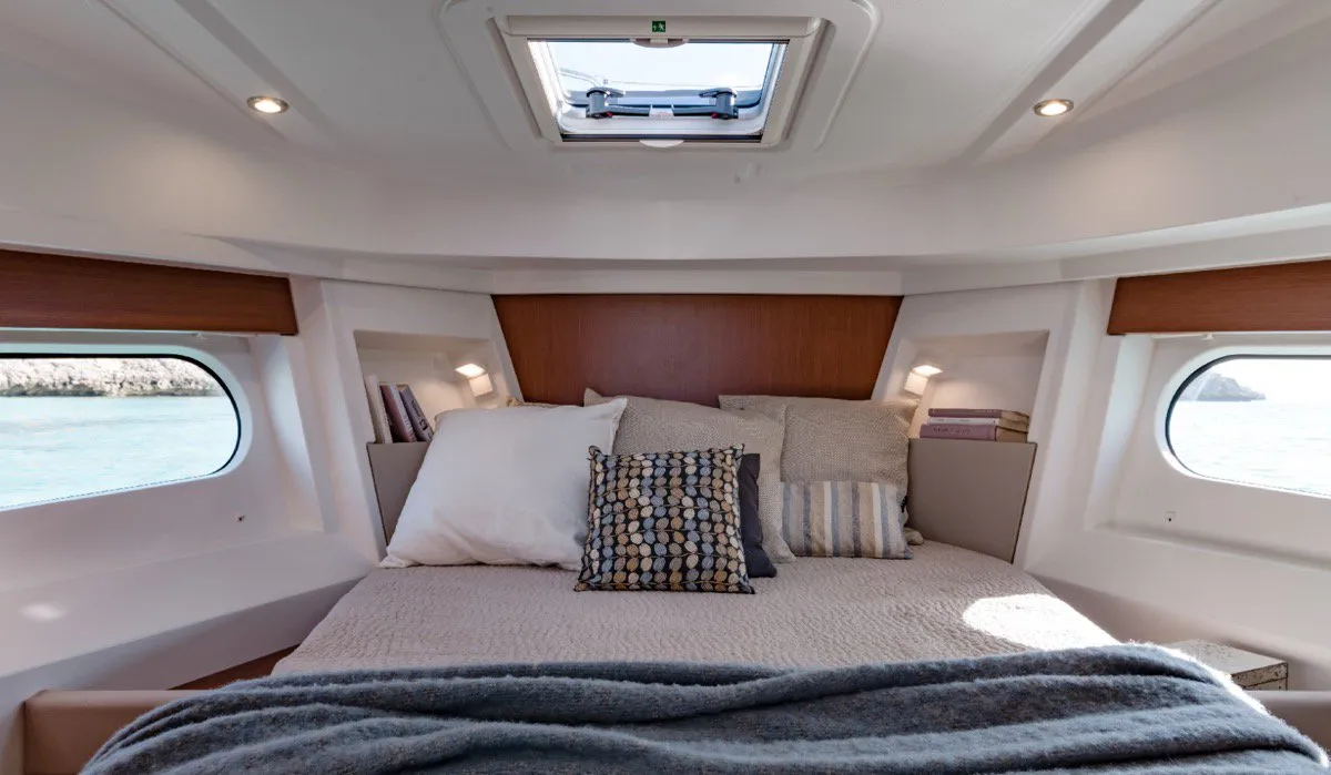 Anna Rosa, a Beneteau Swift Trawler 30 Fly motor yacht at Punat, Croatia