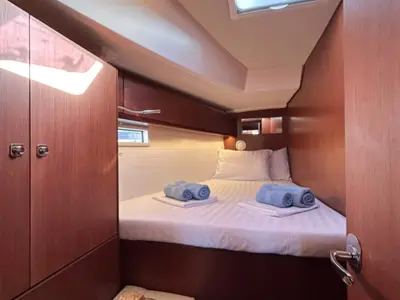 Cabin on ANEMONI, a Bavaria Cruiser 46 Style sailboat at Athens, Greece
