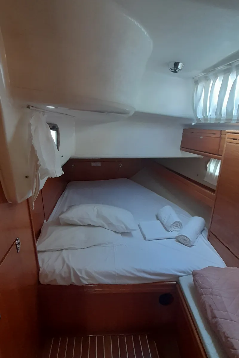 Cabin on Wave Dancer, a Bavaria 50 Cruiser sailboat at Municipal Unit of Lefkada, Greece