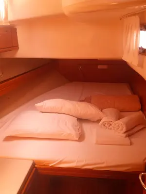 Cabin on Wave Dancer, a Bavaria 50 Cruiser sailboat at Municipal Unit of Lefkada, Greece
