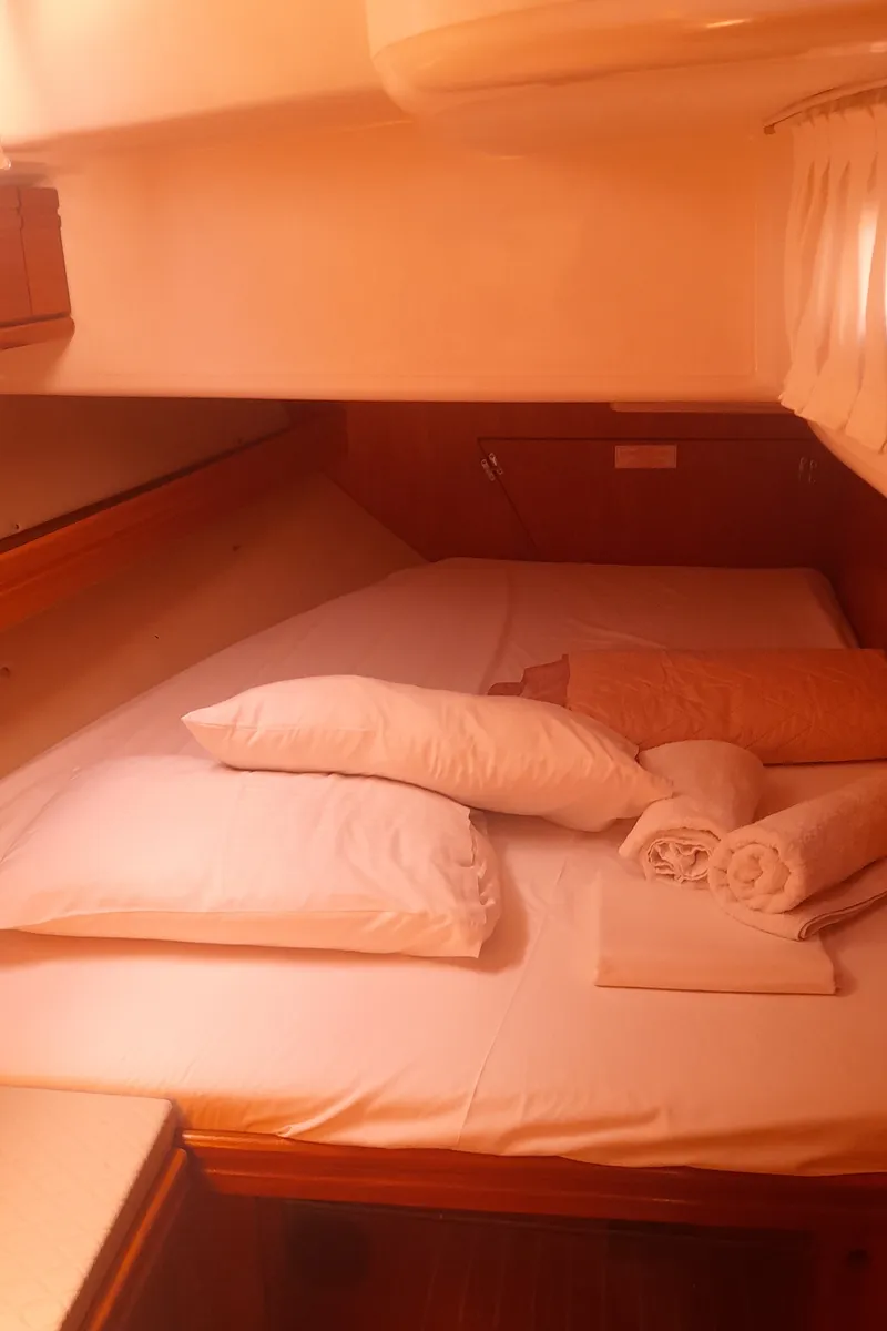 Cabin on Wave Dancer, a Bavaria 50 Cruiser sailboat at Municipal Unit of Lefkada, Greece