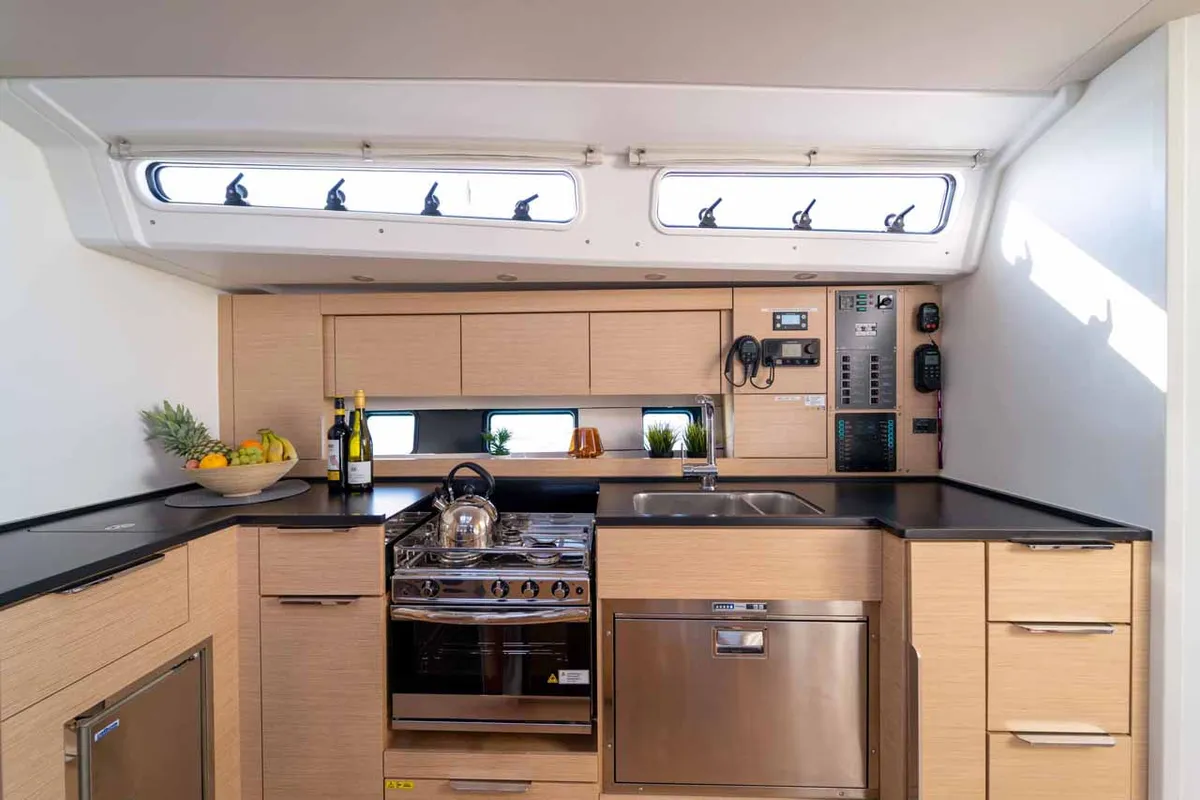 Galley of Mare Morea, a Hanse 460 sailboat at Grad Šibenik, Croatia